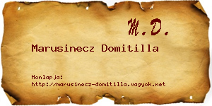 Marusinecz Domitilla névjegykártya